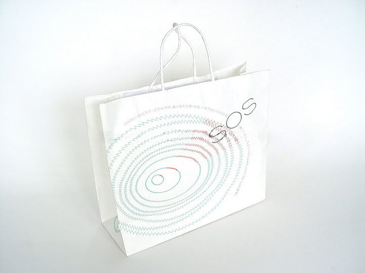 Custom Plain White Recycled Paper Carrier Bags for Shopping