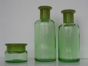 ขวดแก้วน้ำมันหอมระเหยสีเขียว 200ML 150ML 50G พร้อม Orifice Reducer & Cap